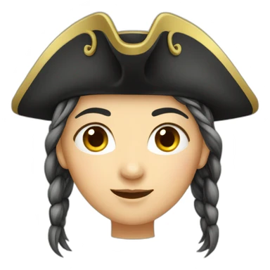 Female chinese pirate sticker