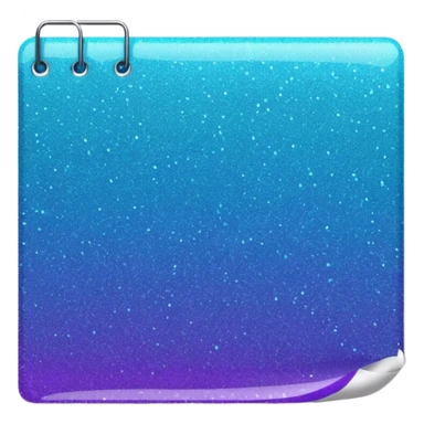 Glitter Purple and Cian spreadsheet paper sticker