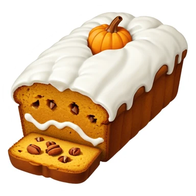 Pumpkin loaf with white icing  sticker
