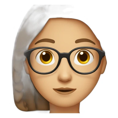girl-with-brown-hair-and-very-round-glasses sticker
