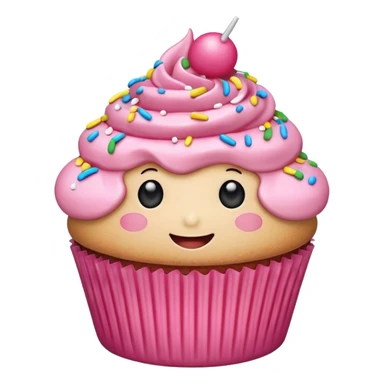 cupcake love cute with face sticker