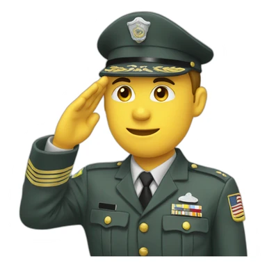 sergeant saluting sticker