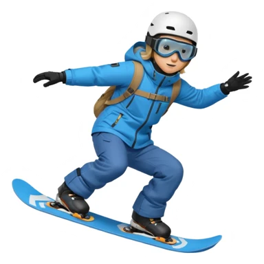 Snowboarder mid-air sticker