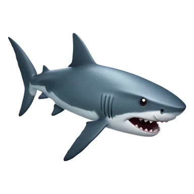 A shark with big teeth  sticker