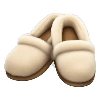 fuzzy ugg slippers light beige sticker