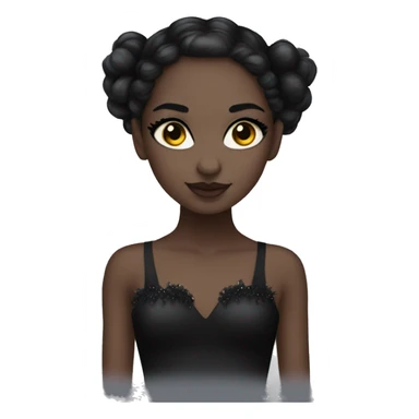 Black swan girl sticker