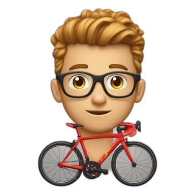 Garçon cheveux bouclés long  undercut et des lunette de cyclisme sticker
