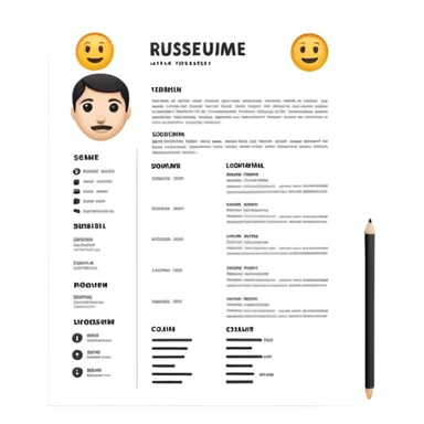 resume on paper sticker