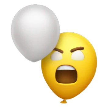 blowing up a balloon sticker