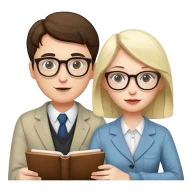 Writing professor with girlfriend sticker