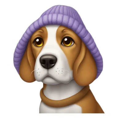 Beagle con gorrito para dormir sticker