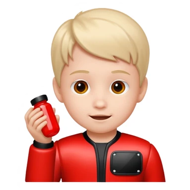 kid playing formula 1 toy sticker