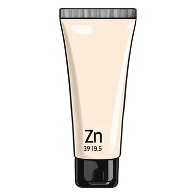 zinc oxide sunscreen tube sticker