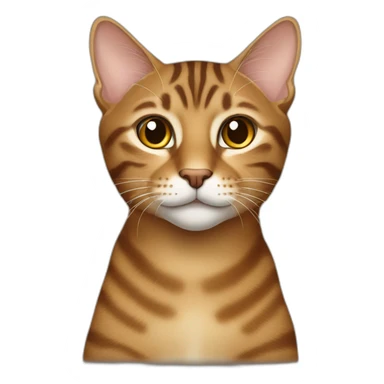 brown and tan tabby cat sticker