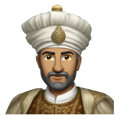 Suleiman the Magnificent in Ottoman clothing sticker