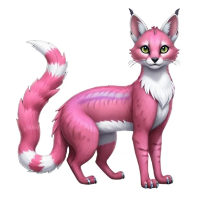 dark fruity white glorious iridescent divine exotic cool beautiful beautiful fantasy-caracal-civet-genet-sergal-vernid-Gryphon-Cacomistle-Trico-oncilla-animal-Fakémon-hybrid-fursona (full body) sticker