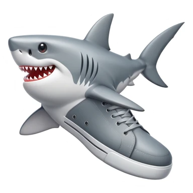 Shark wearing shoes sticker