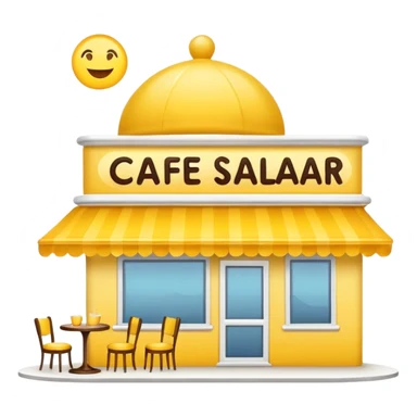 کافه دارم به اسم کافه سالار با رنگ زرد یه ایموجی براش بساز  sticker