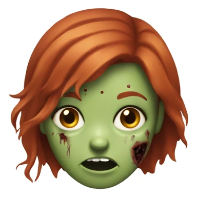 redhead zombie girl sticker