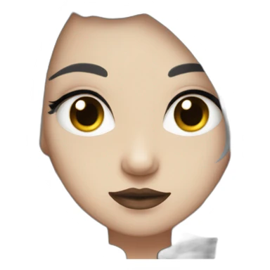 goth,girl,ash color hair,adorable,thin face,reddish eyes,gay,lesbian,cuddling sticker