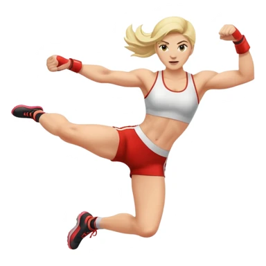 Woman kicking sticker