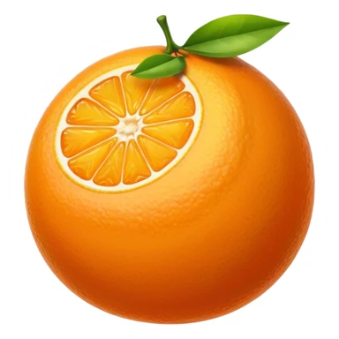 genere moi une seule orange sans les yeux ni la bouche sticker