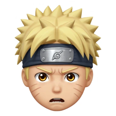 Related to chibi anime style characters of Naruto animes character who are angry only face   sticker