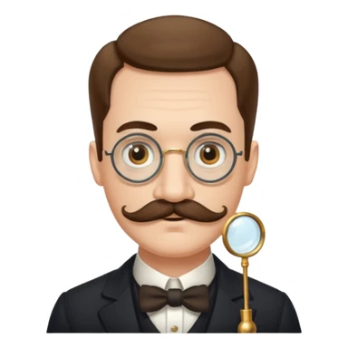 señor con bigote, y monoculo sticker