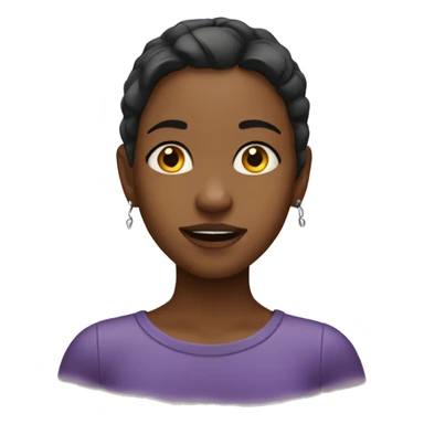 Girl with gauged ears sticker