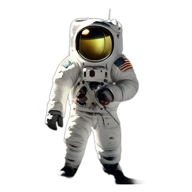 Trump walking on the moon  sticker