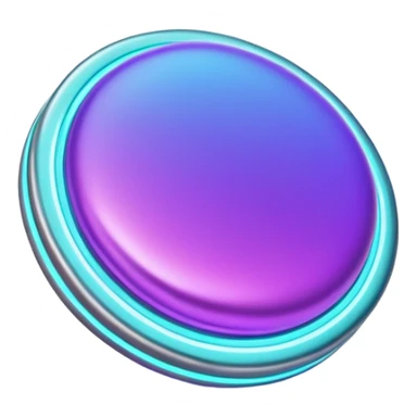futuristic glowing clapp, purple and cyan glow, dark background sticker