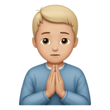 a man praying sticker
