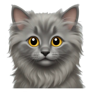 fluffy nebelung kitten sticker