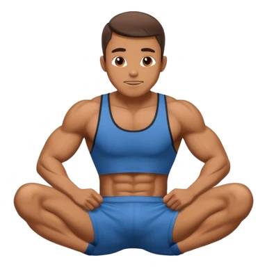 man doing sit-ups sticker