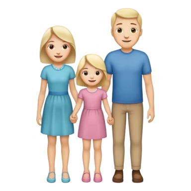 cute family, parents holding hands with 2 children sticker