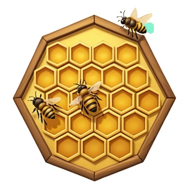 a natural bee hive with bees outside  sticker