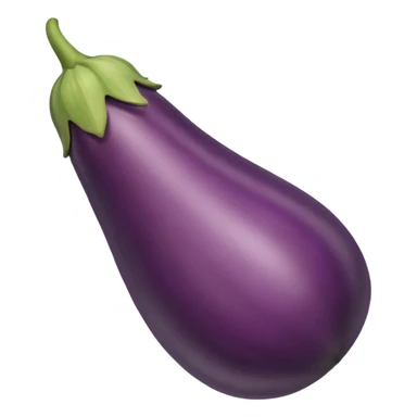 Eggplant with peach sticker