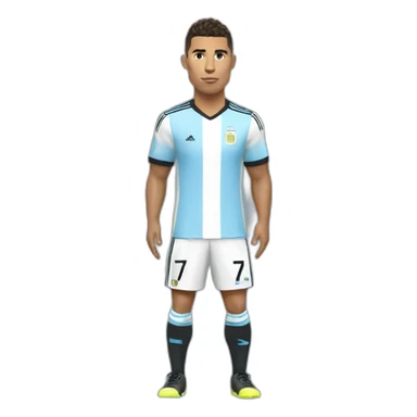 ronaldo in argentina outfit sticker
