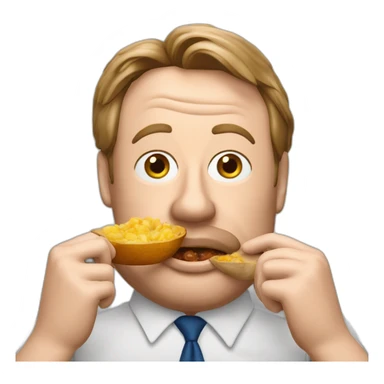 Adam Woodyatt eating baked potatoes and beans sticker