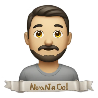 banner with the text "non tatam hoc" sticker