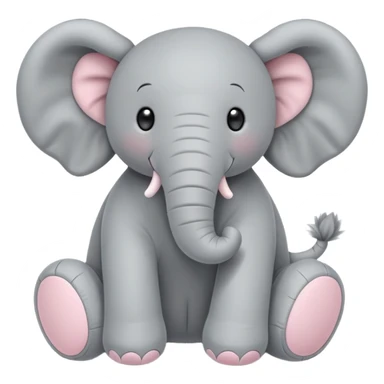 jellycat plush Elephant with bow sticker