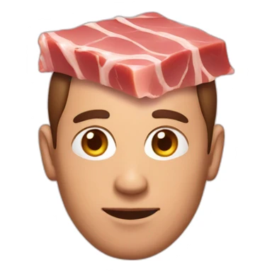 Man with ham head sticker