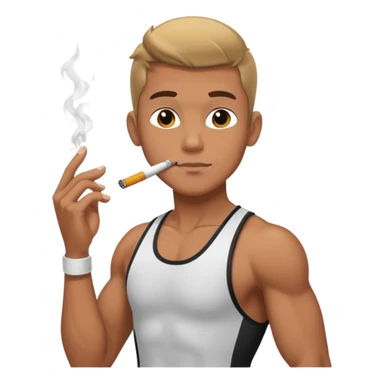 jock with a cigarette sticker