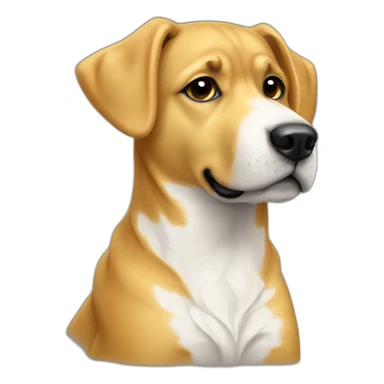 Dog-golden-shirt-chilean sticker