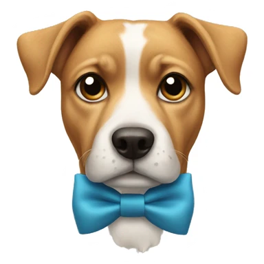 dog wearing a bow tie  sticker