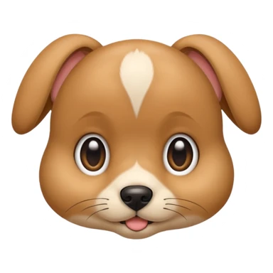 a bright puppy‘s face (less cheeks and less hair) sticker