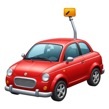 car with towbar sticker