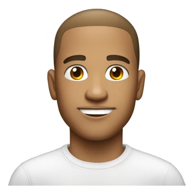 Young and good looking light skinned man wearing a white collared t shirt sticker