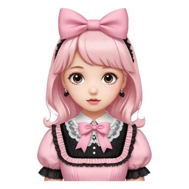 Fiyonklu ve pembe lolita sticker