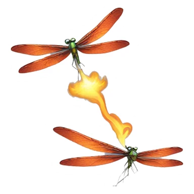 Fire breathing dragonfly sticker